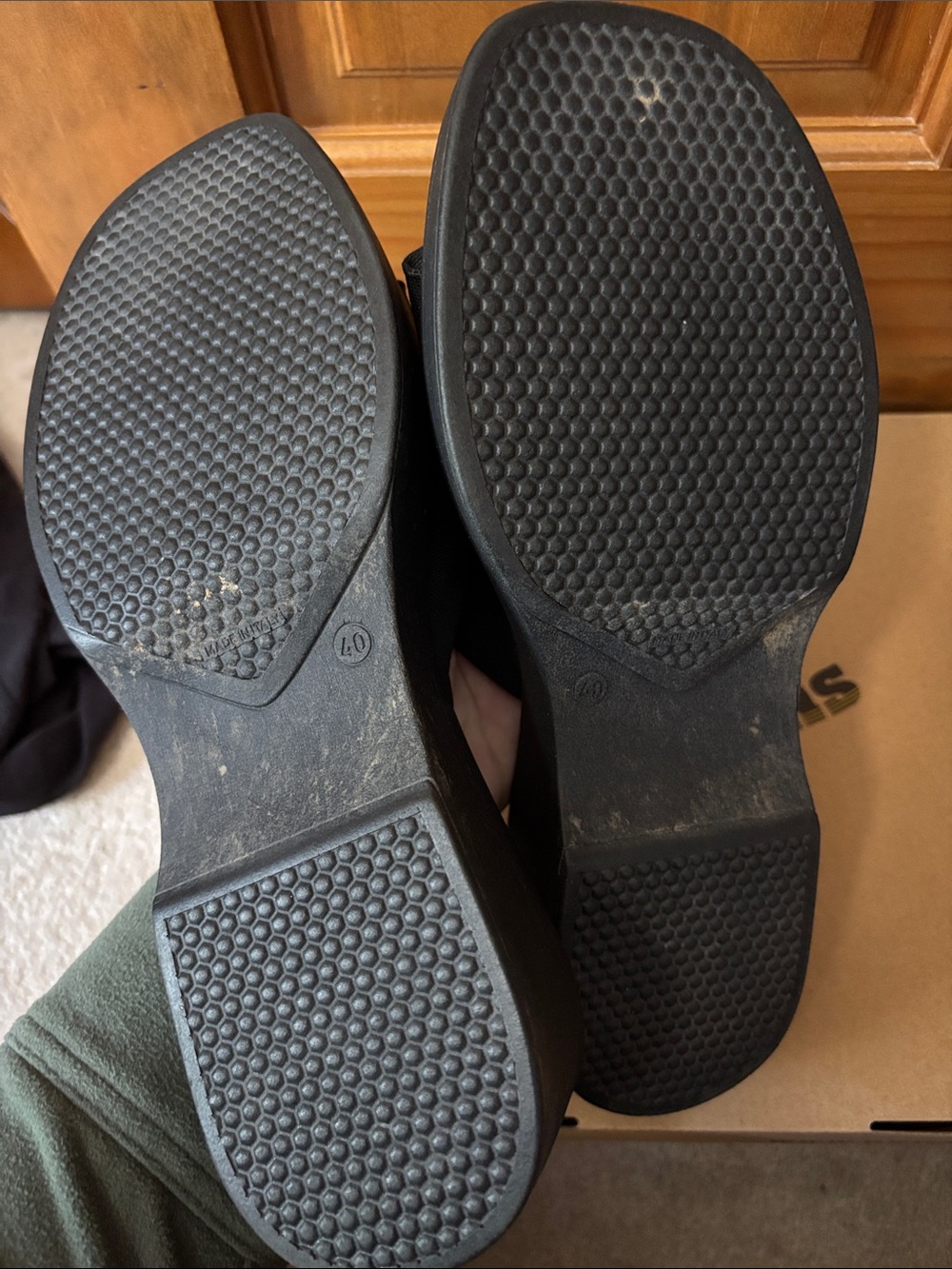 Steve Madden Black Platform Slide Mules - Picture 4 of 5